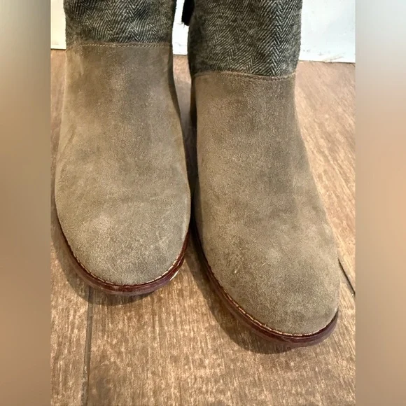 Toms Leila Olive‎ Green Ankle Booties Size 8 - Picture 6 of 9